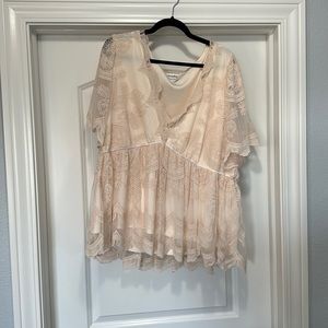 Arula Beige Lace Top. Size C (22).